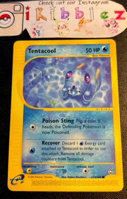 Tentacool 113/147 LP Non Holo Vintage Aquapolis Pokemon Card! - Image 1
