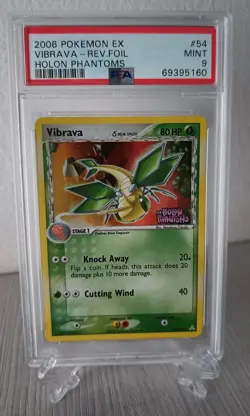 Pokemon EX Vibrava 54 - Rev foil - Holon Phnatoms - Psa9 Mint English Card - Image 1