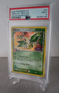 Pokemon EX Vibrava 54 - Rev foil - Holon Phnatoms - Psa9 Mint English Card - Image 2