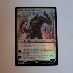 Magic The Gathering Karn the Great Creator War of the Spark Rare Foil EN 001/264 - Image 1