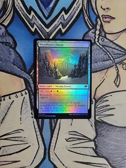 1x Woodland Chasm FOIL - NM/M KHM MTG Magic - Image 1