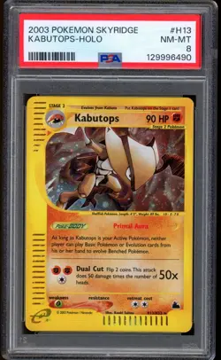 2003 Pokemon Kabutops Skyridge Holo #H13 PSA 8 NM-MT - Image 1