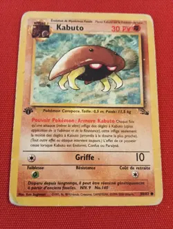 KABUTO 50/62 PV30 FOSSILE EDITION 1 WIZARDS CARTE POKEMON FR RARE - Image 1