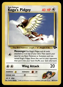 Koga's Pidgey 49/132 Gym Challenge Uncommon Pokemon - Image 1