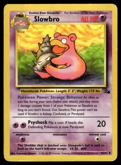 Slowbro 43/62 Fossil Uncommon Pokemon - Image 1