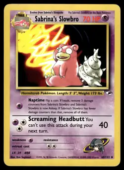 Sabrina's Slowbro 60/132 Gym Heroes Uncommon Pokemon - Image 1