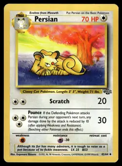 Persian 42/64 Jungle Uncommon Pokemon - Image 1