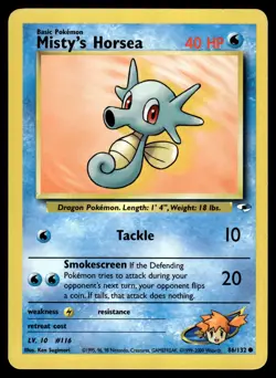 Misty's Horsea 86/132 Gym Heroes Common Pokemon - Image 1