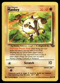 Mankey 55/64 Jungle Common Pokemon - Image 1