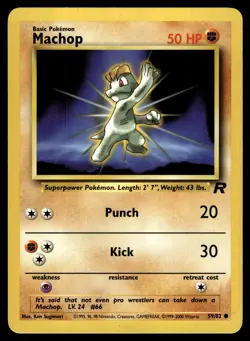 Machop 59/82 Team Rocket Common Pokemon - Image 1