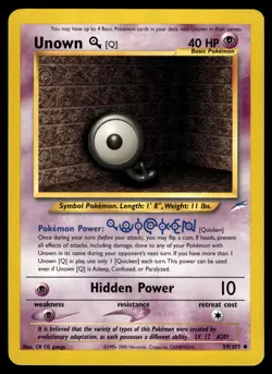 Unown [Q] 59/105 Neo Destiny Uncommon Pokemon - Image 1