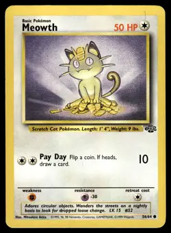 Meowth 56/64 Jungle Common Pokemon - Image 1