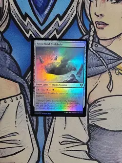 1x Snowfield Sinkhole FOIL - NM/M KHM MTG Magic - Image 1