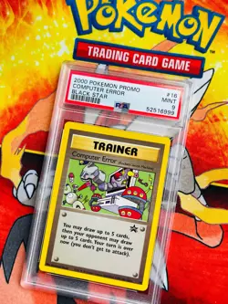 PSA 9 Computer Error #16 Wizards Black Star Promo MINT Card 2000 Trainer - Image 1