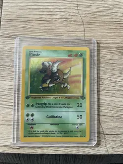 Pinsir Pokemon Card Jungle Set 9/64 Holo Rare 1st Edition - Image 1
