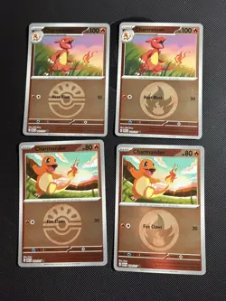 Pokemon Ascended Heroes Charmander and Charmeleon Reverse Holo Lot Of 4 Cards - Image 1