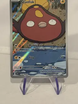 Pokemon Stunfisk SV White Flare Holo 118/086 110 HP Fish Card - Image 1