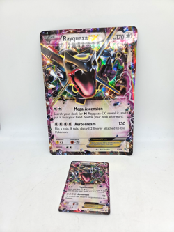 Pokemon Rayquaza EX Shiny Holo Promo XY XY69 Card + bonus Mega Card - Image 1