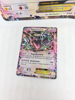 Pokemon Rayquaza EX Shiny Holo Promo XY XY69 Card + bonus Mega Card - Image 3