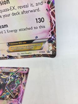 Pokemon Rayquaza EX Shiny Holo Promo XY XY69 Card + bonus Mega Card - Image 4