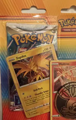 Pokemon Trading Cards 2 Pack Zapdos, Moltres, Articuno New Sealed - Image 3