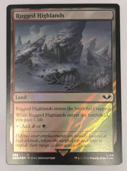 Rugged Highlands (Surge Foil) Universes Beyond: Warhammer 40000 40K - MTG - Image 1