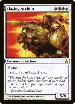 Blazing Archon 4 Rare Ravnica: City of Guilds Magic: The Gathering Near Mint - Image 1