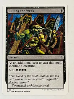 Culling the Weak (White Border) Mystery Booster 2 Non-Foil MTG NM - Image 1
