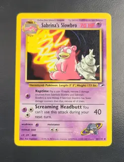 Pokemon TCG Gym Heroes Sabrina's Slowbro 60/132 - Image 1