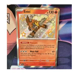 Pokemon TCG Entei Shiny Rare Holo SV: Paldean Fates 112/091 130 HP English - Image 1