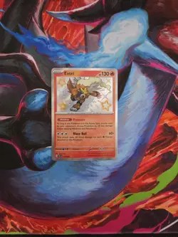 Entei Paldean Fates Shiny Rare 112/091 NM+ Pokemon TCG Good condition - Image 1
