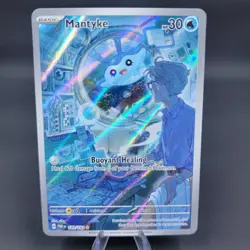 Pokemon TCG Mantyke 189/182 IR Paradox Rift Near Mint Holo - Image 1