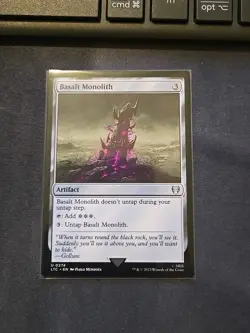 Basalt Monolith 0274 Non Foil Uncommon LOTR Commander MTG Near Mint - Image 1