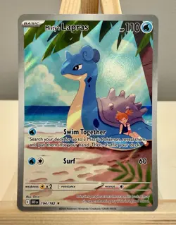 Pokemon TCG Destined Rivals Misty's Lapras 194/182 Illustration Rare *Read - Image 1