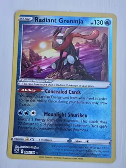 Pokemon TCG Radiant Greninja 046/189 Astral Radiance Holo Rare - Image 1