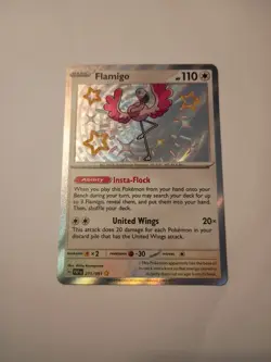 Pokemon TCG Paldean Fates Flamingo 211/091 Shiny Rare NM - Image 1