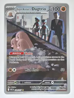 Team Rocket's Dugtrio 239/217 Illustration Rare Pokemon Ascended Heroes NM - Image 1