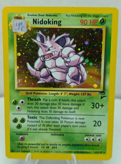 Pokemon TCG Nidoking Base Set 2 11/130 Holo Rare - LP - Image 1