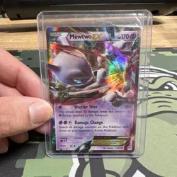 Pokemon Mewtwo EX 62/162 Breakthrough Ultra Rare Holo Basic 170 HP - Image 1