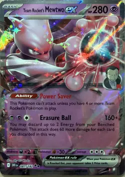 Pokemon Team Rocket's Mewtwo ex 081/182 Sv10: Destined Rivals - Grade Ready - Image 1