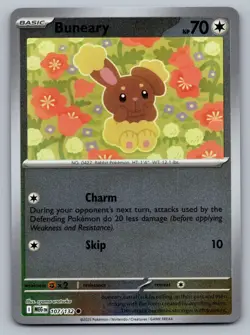 Pokemon TCG ME01: Mega Evolution Buneary 107/132 Reverse Holo - Image 1