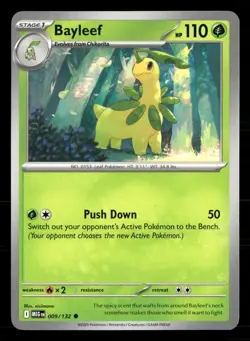 Bayleef 009/132 Common Mega Evolution Pokemon Lightly Played - Image 1