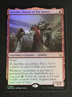 MTG Murders at Karlov Manor Krenko, Baron of Tin Street Foil 0135 NM Rare - Image 1