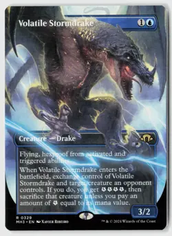 Volatile Stormdrake (Borderless) #329 (NM) Modern Horizons 3 MH3 Magic MTG - Image 1