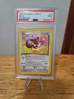 Pokemon 1999 1st Edition Jungle Eevee 51/64 PSA 9 MINT - Image 1