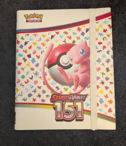 Scarlet Violet 151 Binder For Pokemon Cards TCG Nintendo Empty Folder Mew Design - Image 1