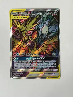 Pokemon TCG Moltres Zapdos Articuno GX SM210 Hidden Fate Promo NM Full Art RARE - Image 1