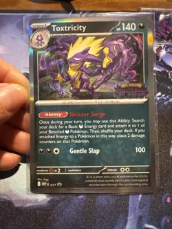 Pokemon TCG Toxtricity (Prerelease) [Staff] 017 Me: Mega Evolution Promo Holo NM - Image 1