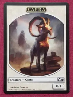 Magic The Gathering ITALIAN 2013 CORE SET M13 GOAT token card MTG - Image 1