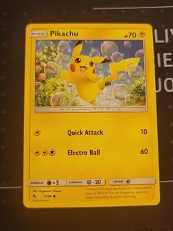 Pikachu 19/68 Common Hidden Fates LP Pokemon Card - Image 1